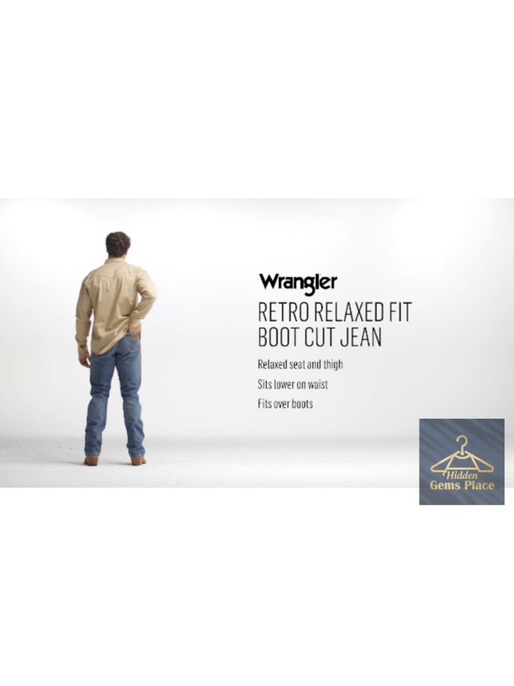 Wrangler Retro Relaxed Fit Boot Cut Jeans - Picture 6 of 6